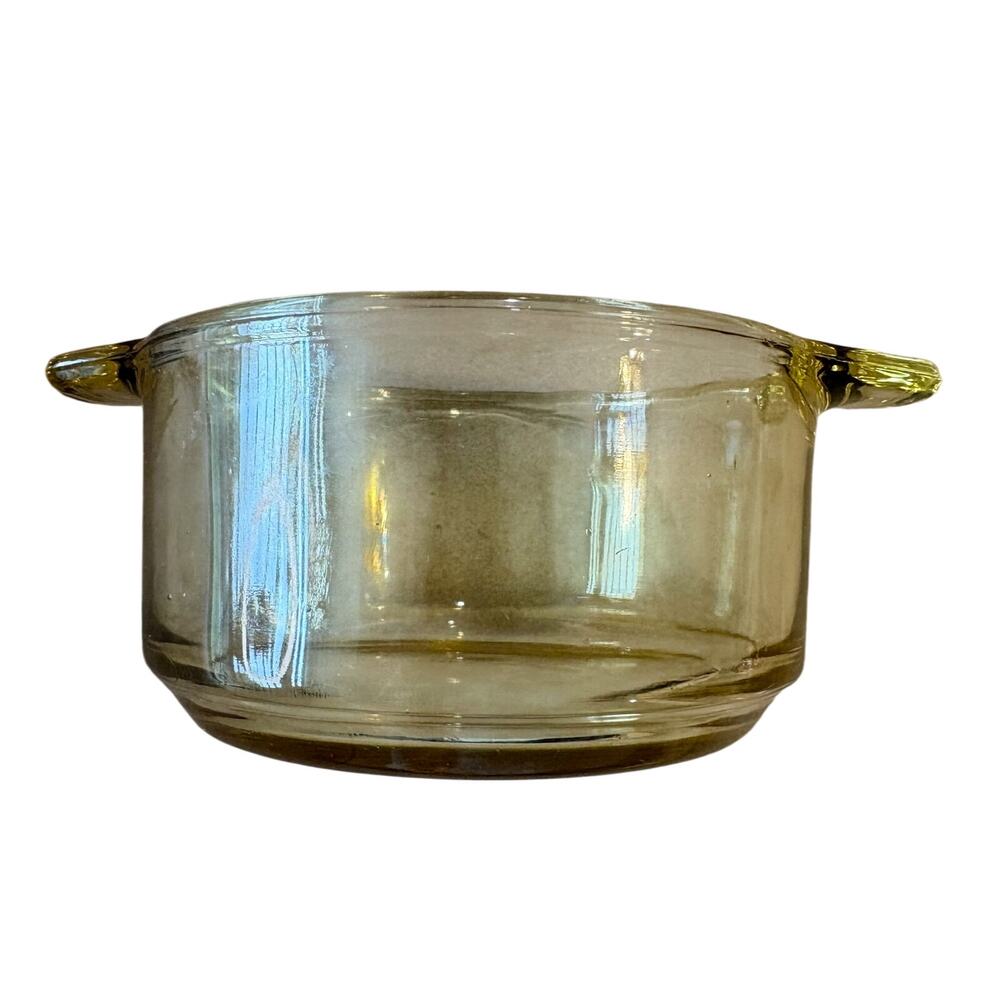 Vintage‎ Pyr-O-Rey Dynaware Amber Glass Casserole Baking Dish Mexico MCM Single